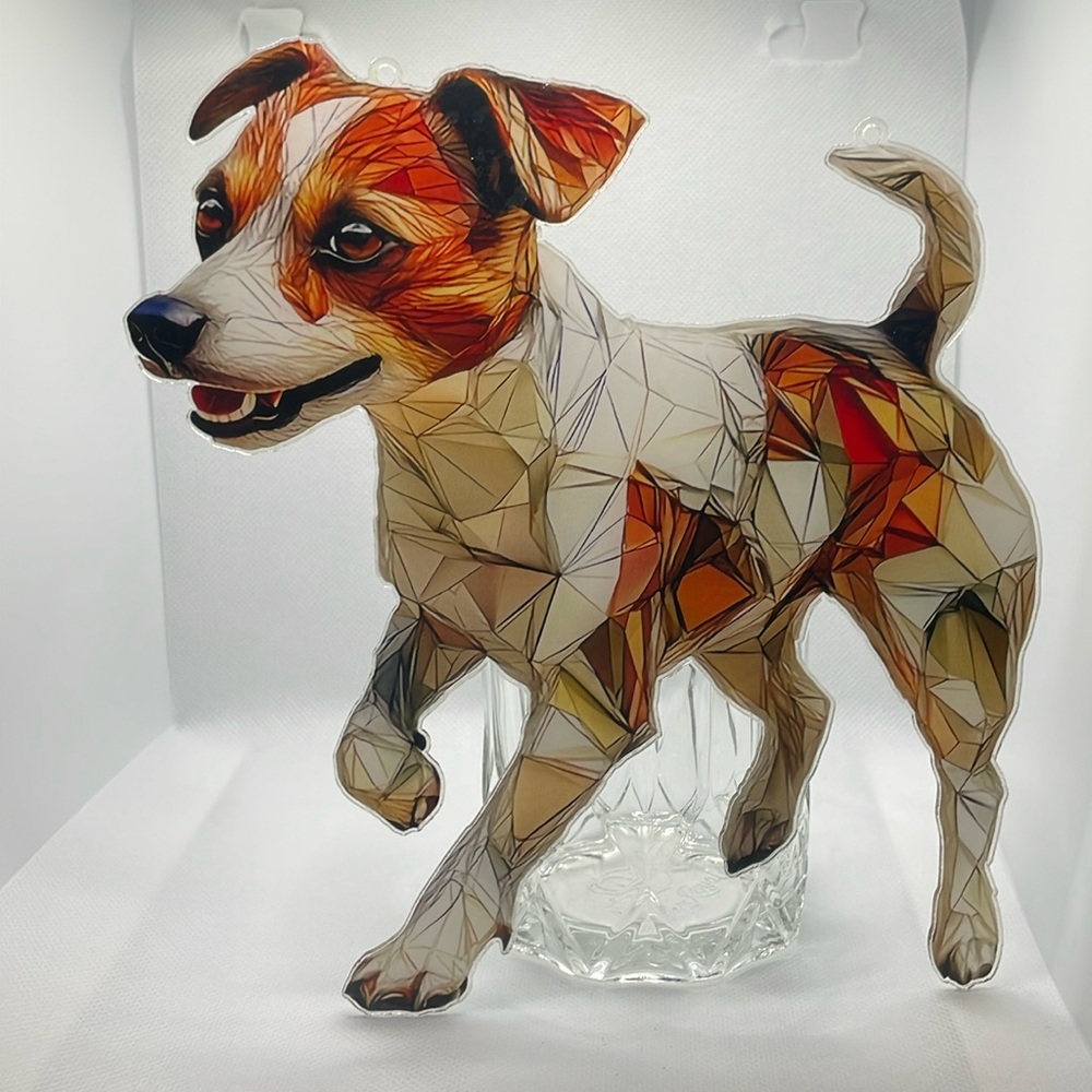 Suncatcher Acrylic Jack Russel Terrier Dog Decorative Home Puppy Gift 7”